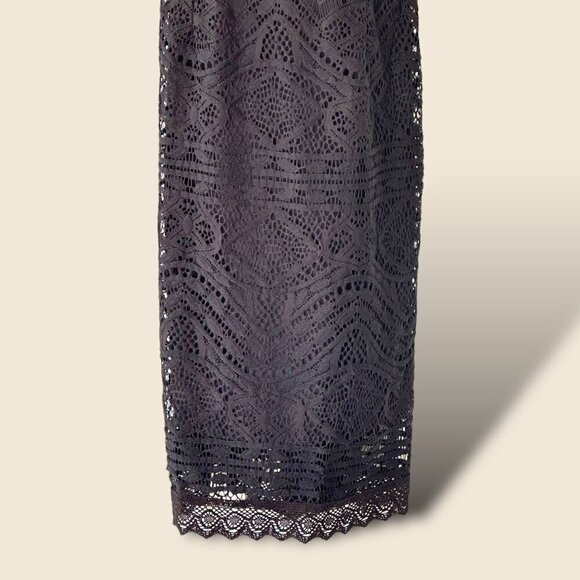 Nanette Lepore Black Lace Overlay Whimsygoth Dress Strappy Back Lined Size 8 - Picture 3 of 9